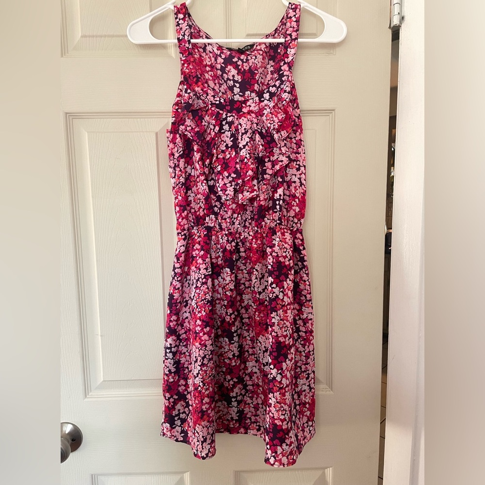 Floral ruffle express dress